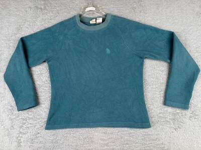 The North Face Sweater Womens Medium Teal Pullover Fleece Sweatshirt Crew Neck - Image 1 of 4