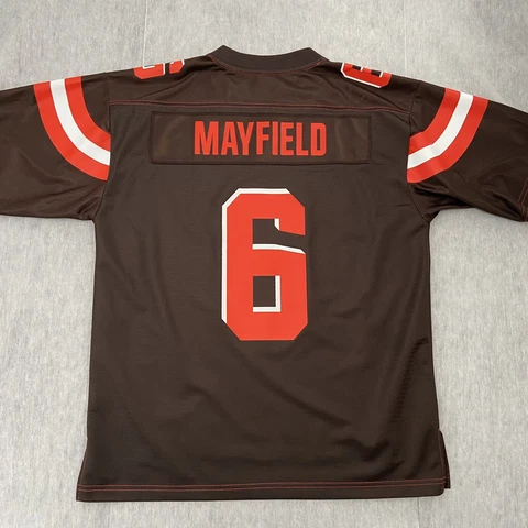 Cleveland Browns Jersey Adult Large Brown Baker Mayfield #6 NFL Pro Line Mens L Cover