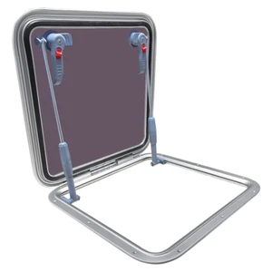 Boat RV Camper Square Aluminum Alloy Porthole Window Deck Plate Hatch Cover Lid - Picture 1 of 17