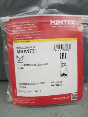 Kit de montaje de frenos Mintex MBA1731 Foto 1 de 2
