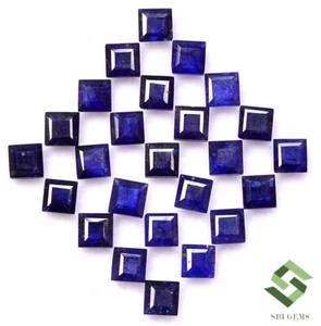 3x3 mm Natural Blue Sapphire Square Cut Lot 35 Pcs 10.09 CTS Loose Gemstones GF - Picture 1 of 6
