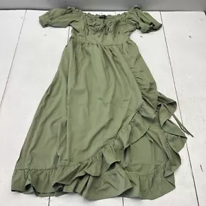 Scarlet Darkness Green Renaissance Ruffle Maxi Dress W/Pockets Women's Size M - Picture 1 of 6