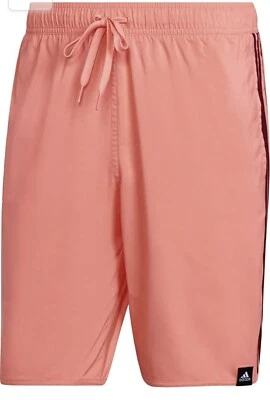 Hombre Adidas 3 Rayas Clásico Bañador Talla L Color Rojo Ácido Foto 1 de 4