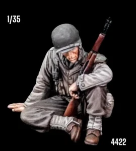 • Figura de resina 1/35 US American G.I. Montar sentado en tanque con kit modelo M1 4422 - Imagen 1 de 4