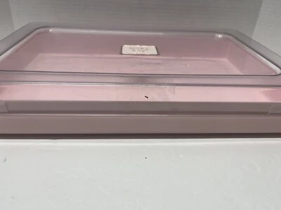 Estuche de almacenamiento Mary Kay vintage de plástico duro rosa, caja de maquillaje MK Foto 1 de 4