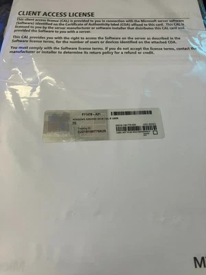 Cal Windows Server 2019 5 USER HPE neuf sous enveloppe - Photo 1/2