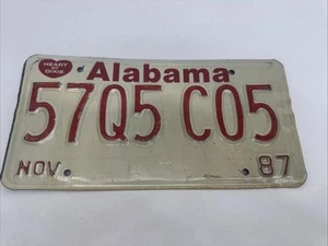 Vintage RARE hologram Heart Of Dixie  87 license plate plate - Picture 1 of 3