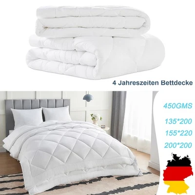 Bettdecke 4-Jahreszeiten Steppdecke Bettwäsche Atmungsaktiv Winter & Sommerdecke - Bild 1 von 4