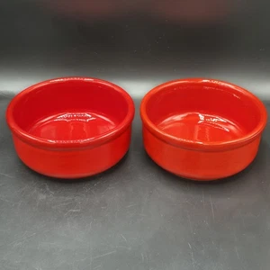 Waechtersbach Red Ceramic Bowls Set of 2 • 5.25" x 2.5" • Holiday Table Decor - Picture 1 of 8