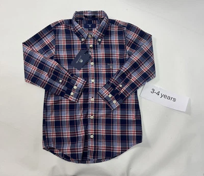 GANT BOYS CASUAL FIT CHECK LONG SLEEVE SHIRT | BNWT | BLUE/RED/WHITE RRP £130! - Image 1 of 4