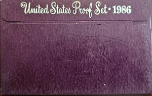 1986-S US Mint Proof Set 5 Coin Set OGP COA Original Government Packaging - Picture 1 of 4