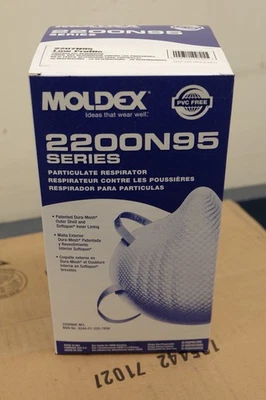Box of 20 Moldex 2200N95 disposable respirator mask (size M/L) - Image 1 of 3