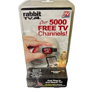 As Seen On TV RABBIT TV Más de 5000 Canales de Internet de TV Gratis Enchufe USB NUEVO EN PAQUETE NUEVO - Imagen 1 de 3