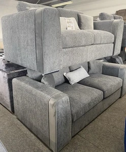 Naples 3&2 In Grey Fabric - Picture 1 of 6