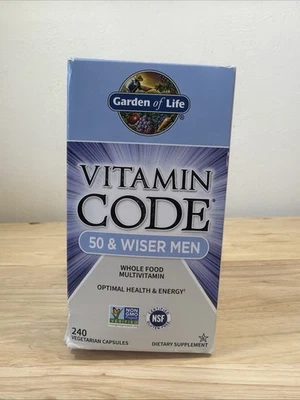 Garden of Life-Vitamin Code-50 & Wiser Men Multivitamínico- 240 Cápsulas-exp 05/26  Foto 1 de 4