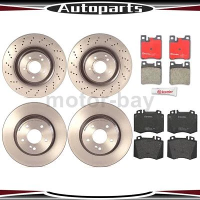 Pastillas de freno y rotores delanteros traseros para Mercedes-Benz SLK55 AMG 2010 2009 2007 2008 Foto 1 de 4