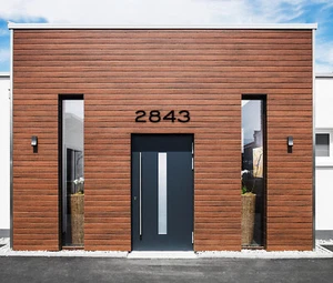 Modern House Numbers Black PVC 8" high for home address - Picture 1 of 5