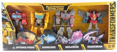 HASBRO TRANSFORMERS BUZZWORTHY BUMBLEBEE WARRIOR CLASS 4-PACK OPTIMUS PRIME MISP - Image 1 of 3