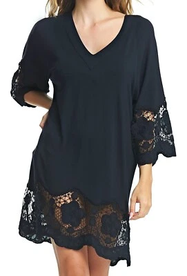 Fantasie Dione Túnica Negra Talla S 10 12 Bikini Traje de Baño Cubrir Playa 6364 Nuevo Foto 1 de 4