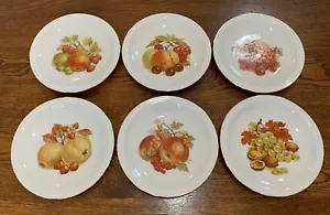 Bareuther Waldsassen Luncheon Plates Fruit Themed Bavaria Germany Set of 6 - Picture 1 of 8