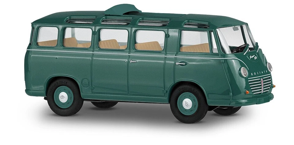 Busch 94173 - 1/87/H0 GOLIATH Autobus di Lusso / Tettuccio Aperti, Verde - Nuovo - Immagine 1 di 1