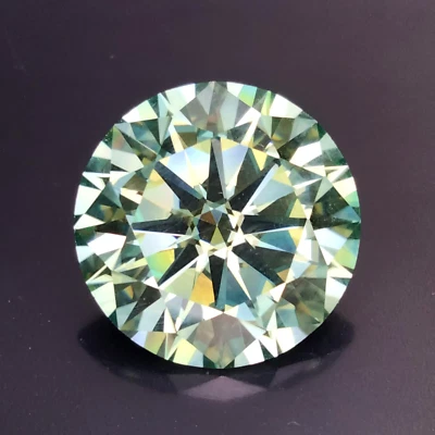 9.06 CTS blue moissanite round cut loose gemstones - Image 1 of 3