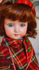 Muñeca antigua con cabeza de bisque MOA 201 muñeca Welsch & Co marcada 2/0 13 pulgadas todo bisque - Imagen 1 de 20