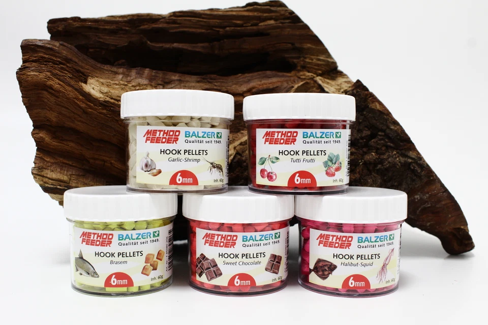 Balzer Method Feeder Haken Pellets 6mm 5 Aromen Feedern Matchangeln NEW SALE - Bild 1 von 1