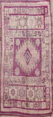 Старинный овощной краситель ручной работы подлинный марокканский берберский восточный ковер 6x12 - Изображение 1 из 4