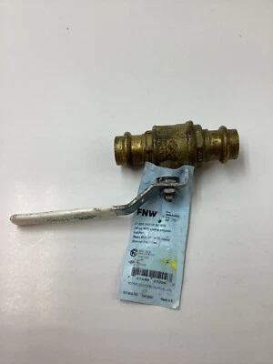 FNW FNWX430D 1/2" Brass PXP Full Port Ball Valve Water 200psi Max Pressure - Image 1 of 4