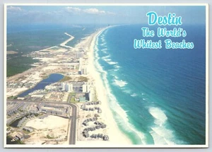 Florida Destin Luftaufnahme Blick nach Westen Vintage Postkarte Continental - Bild 1 von 2