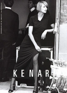 1996 Kenar Steven Meisel Linda Evangelista pelo corto 1 página anuncio de revista - Imagen 1 de 1