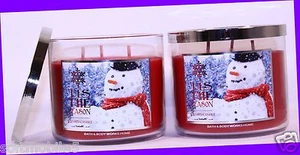 2 Gläser Bath & Body Works 'TIS THE SEASON 3-Docht-Kerze 14,5 oz WINTER 2014 - Bild 1 von 1