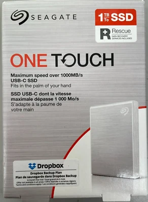 Seagate - STKG1000401 - One Touch 1000 GB 2.5" External SSD SATA - Silver - Image 1 of 3