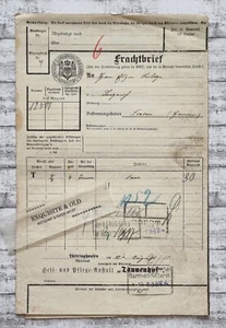 1913 Pflegeanstalt Tannenhof Lüttringhausen Berlage Freren Frachtbrief Eisenbahn - Picture 1 of 3