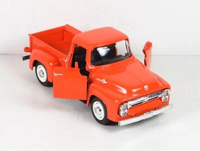 New-Ray Toys Speedy Power 1956 Ford F-100 Pickup 56 Truck Street Orange 1:32 - Image 1 of 4