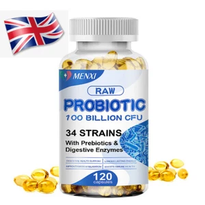 Raw Probiotics Capsules 100 Billion Potency Digestive Immune Health 120 Softgel - Picture 1 of 9