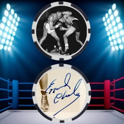 EZZARD CHARLES - BOXING HALL OF FAME - POKER CHIP - ***SIGNED/AUTO*** - Image 1 of 2