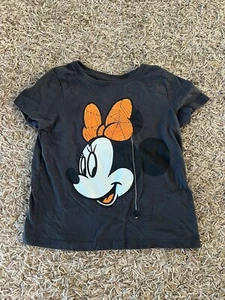 Disney Old Navy Minnie Mouse Halloween Girls Black Shirt Small 6/7 - Picture 1 of 2