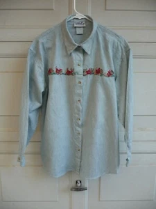 Vintage Northern Reflections Embroidered Scotty Dog Women's Shirt - Picture 1 of 5