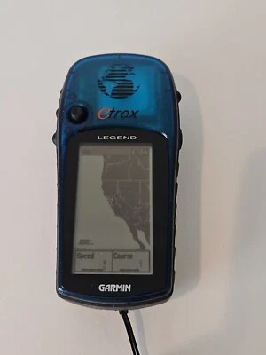 Garmin eTrex Legend Handheld GPS Navigator, Blue LCD Display Waterproof Hiking - Image 1 of 4