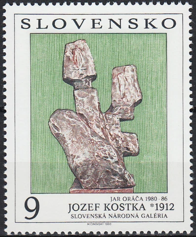Slovakia Sculpture Jozef Kostka 1993 MNH-3 Euro Cover