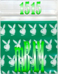 100 PACK DARK BUNNY 1515 Apple Zip Baggies 1.5X1.5" Mini Bags - Picture 1 of 12