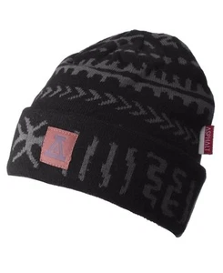 Asphalt Yacht Club Black Gray Arcane Cuff Beanie Skate Winter Hat AYC1410822 NWT - Picture 1 of 2