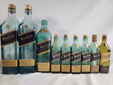 8 Johnnie Walker Blue Label Empty Bottles 1.75 - 750 - 50 ml