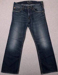 Silver Jeans Herren 36x30 ZAC Relaxed Fit Straight Leg Blau Dark Wash Denim Faded - Bild 1 von 9