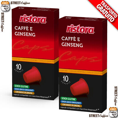 PROMO 50 Capsule Caffè Ginseng Ristora Compatibile Borbone Respresso Nespresso * • 15.59€