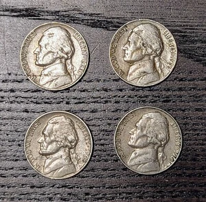 Lot of 4 Jefferson Nickel lamination errors, 1946 1953 1962 1963 - Picture 1 of 21