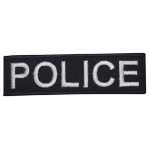 Police Iron On Patch Sew On Badge Embroidered Cloth Patch - Picture 1 of 1