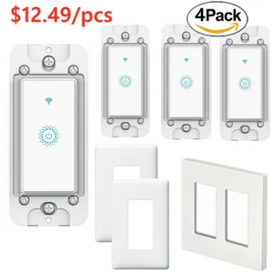 4 X  Smart WiFi Light Switch Remote Alexa  Google Home IFTTT Voice Control  - Picture 1 of 7